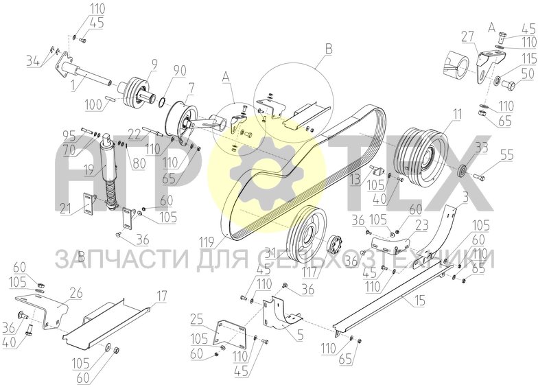 Установка леникса наклонной камеры (154.29.03.100) (№21 на схеме)